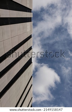 details of the modern industrial building. metallic grungy walls under blue sky