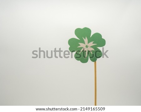 photo booth accessories, green four-leaf clover