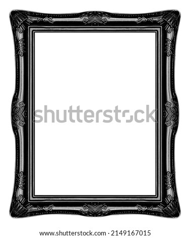 Antique frame isolated on white background with clipping path