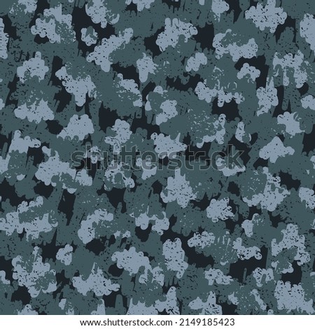 Green Repeated Soldier Graphic Art. Black Camouflage Seamless Pattern. Blue Seamless Artistic Graphic Pattern. Camouflage Fashion Black Seamless Circle Vector Design.