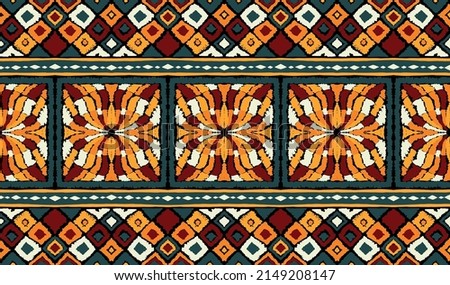Tribal vector seamless Navajo pattern. Hand drawn abstract background.Ukrainian pattern Ukrainian patternGeometric damascus ornament. Ikat border. Ethnic embroidery with leaves and monograms. 
