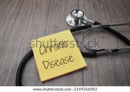 Chronic Disease wording with stethoscope. Medical concept 