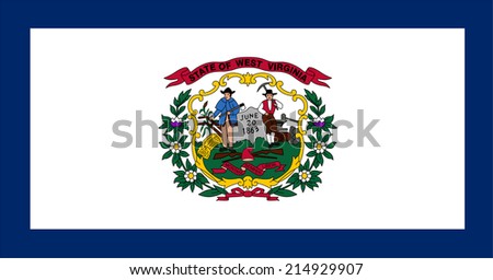 An Illustrated Drawing of the flag of West Virginia state (USA)