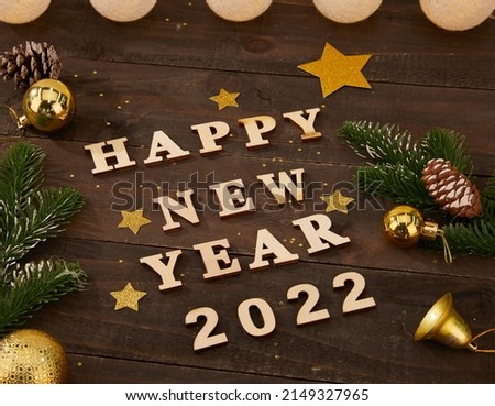 Happy new year 2022 digital material