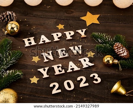 Happy new year 2023 digital material