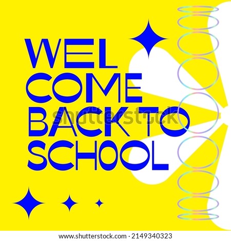 Back to School banner with abstract geometric elements with gradient. Vector abstract backgrounds in minimal trendy style with copy space for text