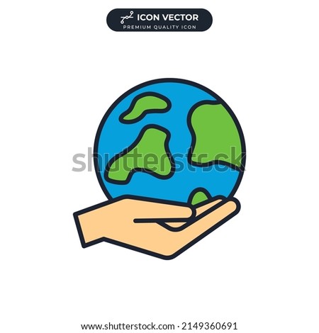globe icon symbol template for graphic and web design collection logo vector illustration