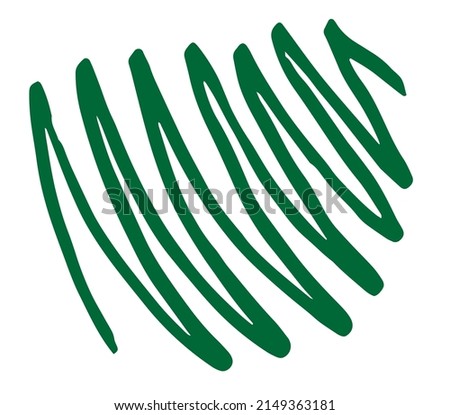 Green flexible line stroke vector abstract illustration