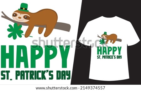 SLOOTH ST PARTICK'S DAY T-SHIRT ILLUSTRATION DEASIGN