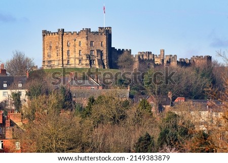 View of Durham Castle on a Sunny Spring Day. Durham City, County Durham, England, UK. Royalty-Free Stock Photo #2149383879