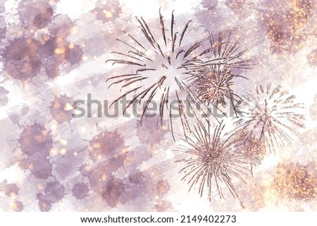 Acrylic Fireworks watercolor  Brush Design.