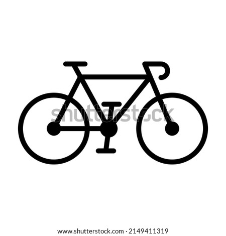 Bicycle icon vector. Bike icon on white background. Black bicycle silhouette. Vector 10 EPS.