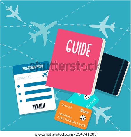Vector travel flat background