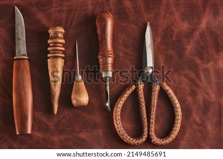 Tools for working with genuine leather
