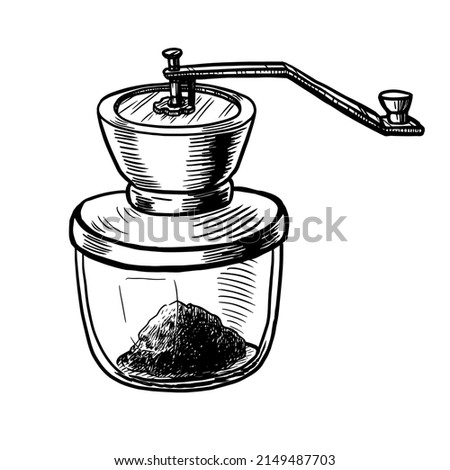 coffee grinder vector illustration on white background