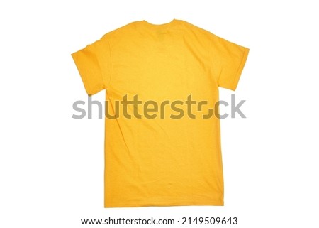 Yellow t-shirt isolated on white background
