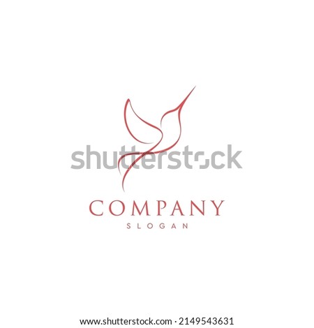 Elegant and simple abstract Humming Bird Royalty-Free Stock Photo #2149543631