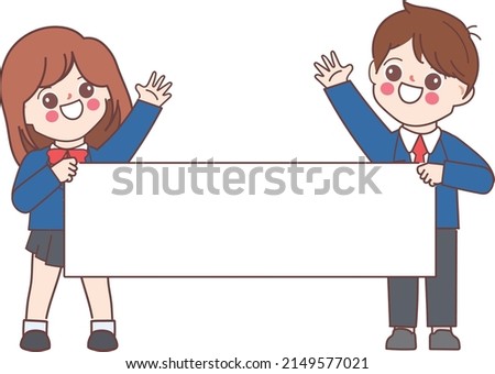 Doodle hand drawn cartoon student back to school background character. Happy children going back to school.