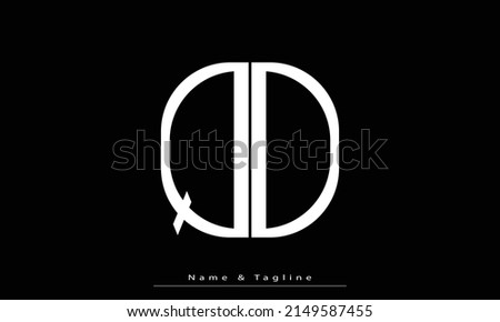 Alphabet letters Initials Monogram logo QO , OQ