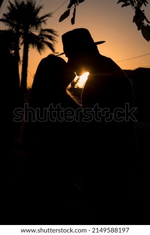 Flashes of love in the sunset.