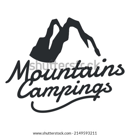 Mountain Campings Logo. High quality vector