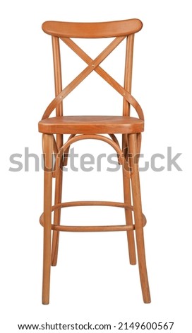chair wooden, wooden chair, modern designer. Isolated chair on a white background,front shot