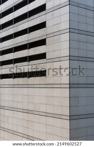 Perspective viewing angle of a part of a modern building