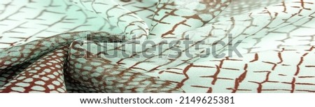 python skin silk fabric, brown pattern, african theme, fulvous, lurid, grayish-brown. Texture. Background.