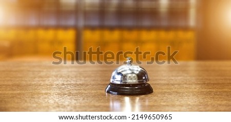 Hotel service bell , concept of first class service  business.