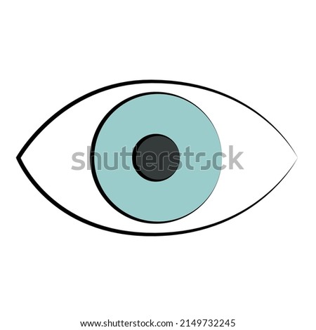 Blue Eye icon logo vector illustration