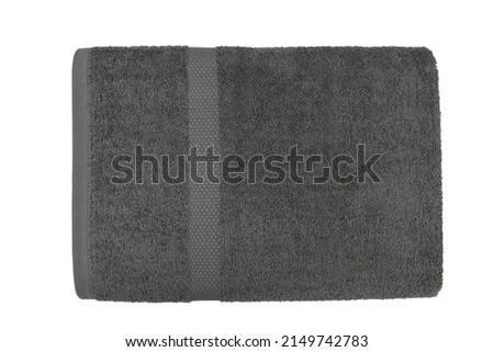 Gray bath towel with diamond fancy top view towel Royalty-Free Stock Photo #2149742783