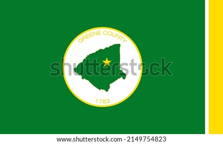 Flag of Greene County, Tennessee, USA.