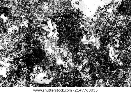Abstract of damaged and scratches textured monochrome engraving grunge line art background, smear banner paper with blob and brush stroke paint in white and black	