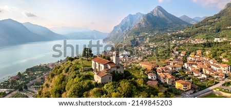 Eremo di San Pietro in Marone at Lake Iseo in Nothern Italy Royalty-Free Stock Photo #2149845203