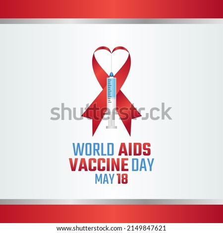 vector graphic of world aids vaccine day good for world aids vaccine day celebration. flat design. flyer design.flat illustration.