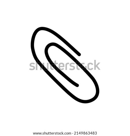 Sketch of paper clip. Hand drawn doodle icon. Sign symbol. Vector.