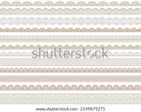 Lace decorative pattern background collection.