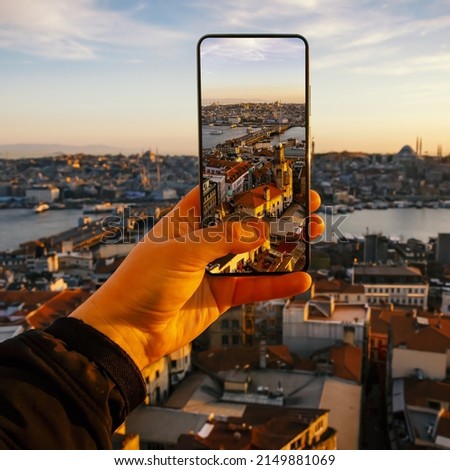Making photos of Istanbul using a smartphone camera