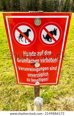 typical no dog sign - germany - translation: no dogs allowed