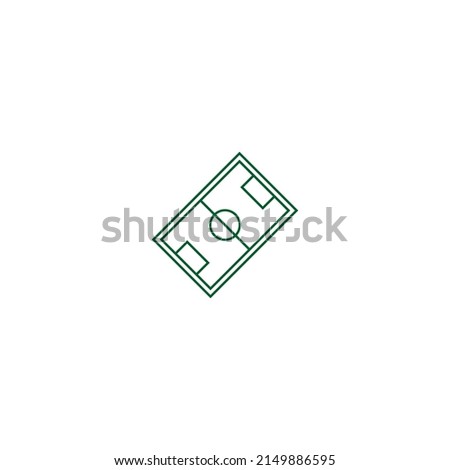Football field on white background