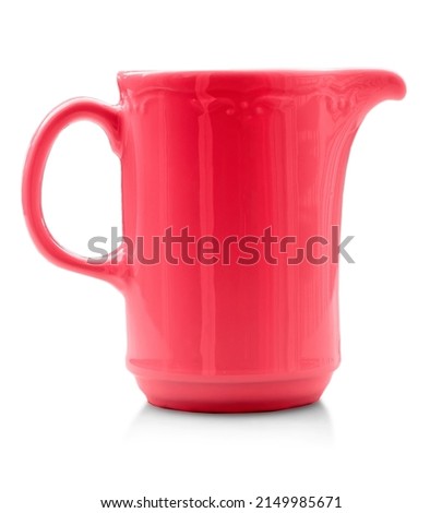 red cup isolated on white background with clipping path