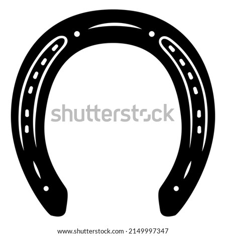 Lucky Horseshoe Cut Out. High quality vector
