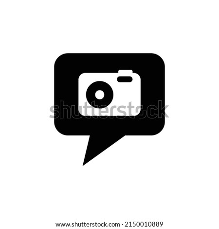 Messege comment picture icon vector simple and flat design 