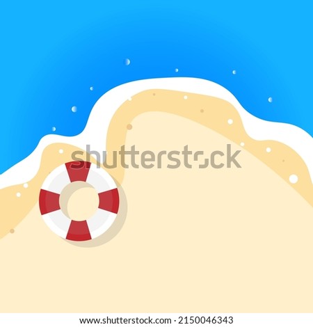 Summer beach background for summer. Beautiful summer banner. Vector illustration