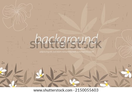 nature leaf flower abstract brown background art design composition illustration vector