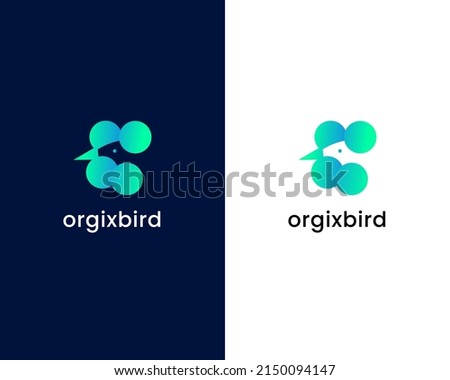 bird colorful  logo design template