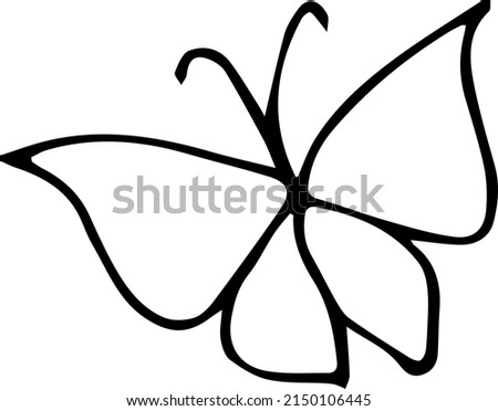 Cute butterfly on a white background