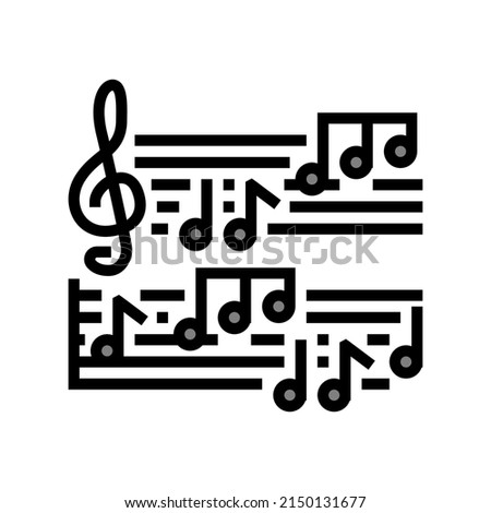 melody music color icon vector. melody music sign. isolated symbol illustration