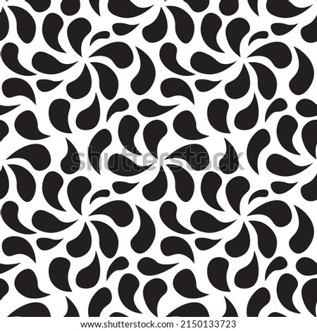 Black drops on a white background pattern