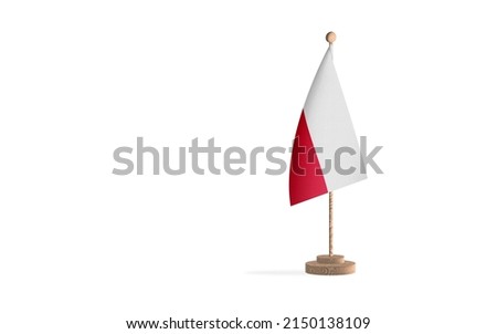 	
Poland flagpole with white space background image